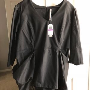 Melissa McCarthy 7 Draped Peplum Top